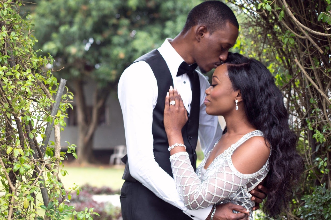 couple on wedding day