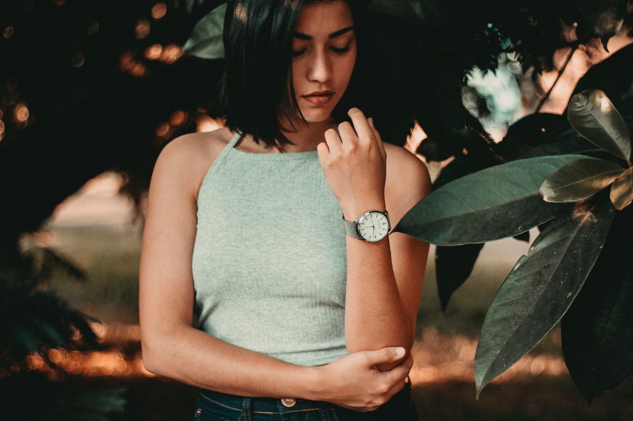 woman with watch