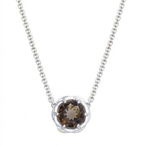 A smoky quartz solitaire necklace from TACORI.