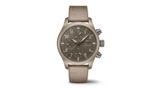 a monochrome beige watch by IWC
