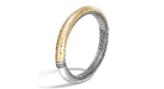 textured, mixed metal bangle bracelet from John Hardy