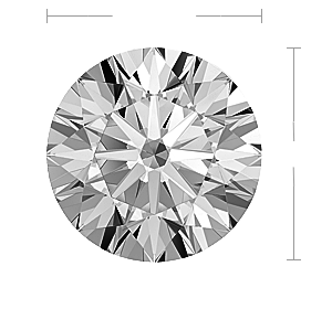 Round Diamond Top View